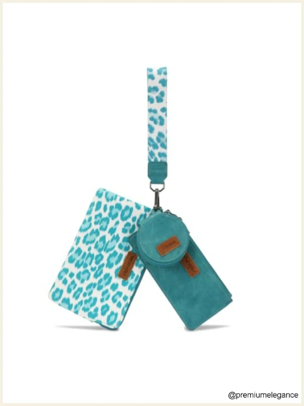 Faux Leather RFID Blocking Wristlet Wallet with Detachable Coin Purse
